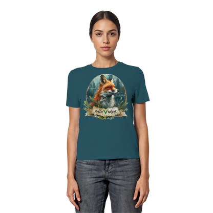 vegwear "respect each other" - eng geschnittenes Damen T-Shirt, bio, vegan