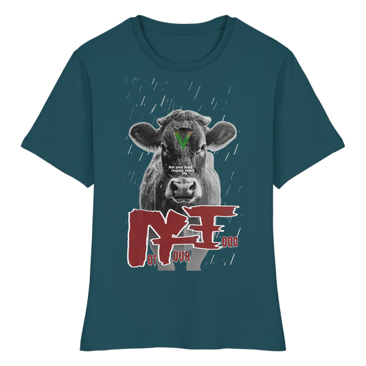 vegwear "not your food" - eng geschnittenes Damen Bio T-Shirt