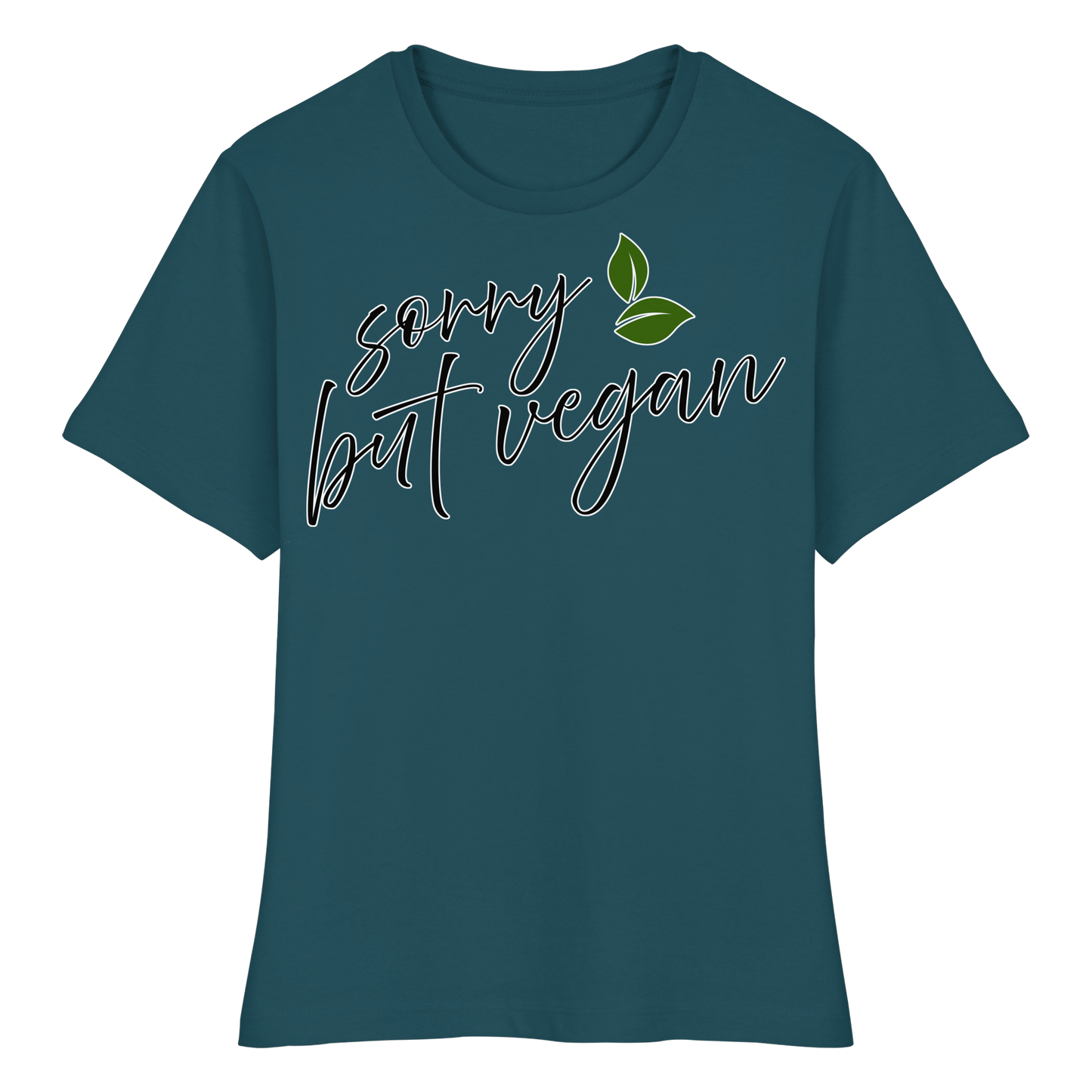 vegwear "sorry but vegan" - slim-fit women's T-shirt, organic, vegan, sustainable