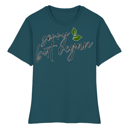 vegwear "sorry but vegan" - slim-fit women's T-shirt, organic, vegan, sustainable