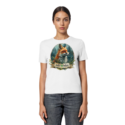 vegwear "respect each other" - eng geschnittenes Damen T-Shirt, bio, vegan