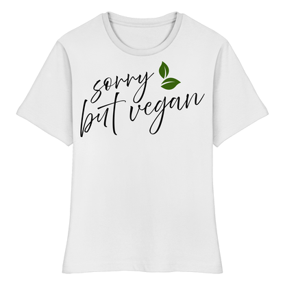 vegwear "sorry but vegan" - slim-fit women's T-shirt, organic, vegan, sustainable