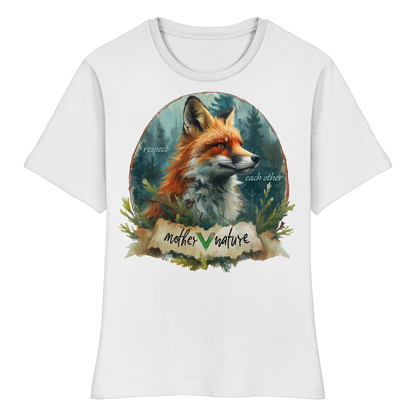 vegwear "respect each other" - eng geschnittenes Damen T-Shirt, bio, vegan