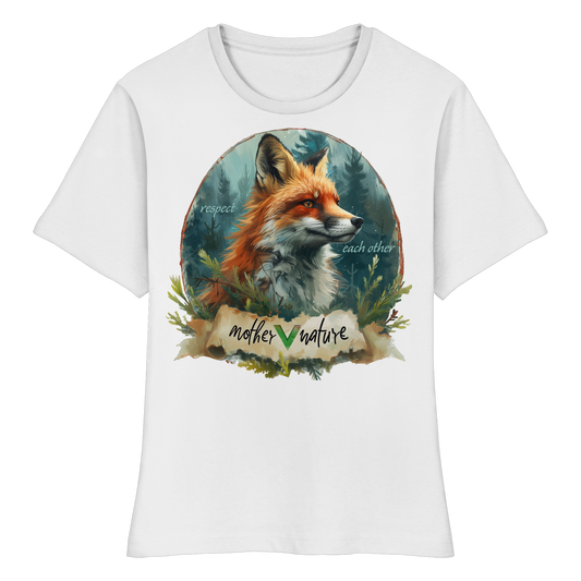 vegwear "respect each other" - eng geschnittenes Damen T-Shirt, bio, vegan