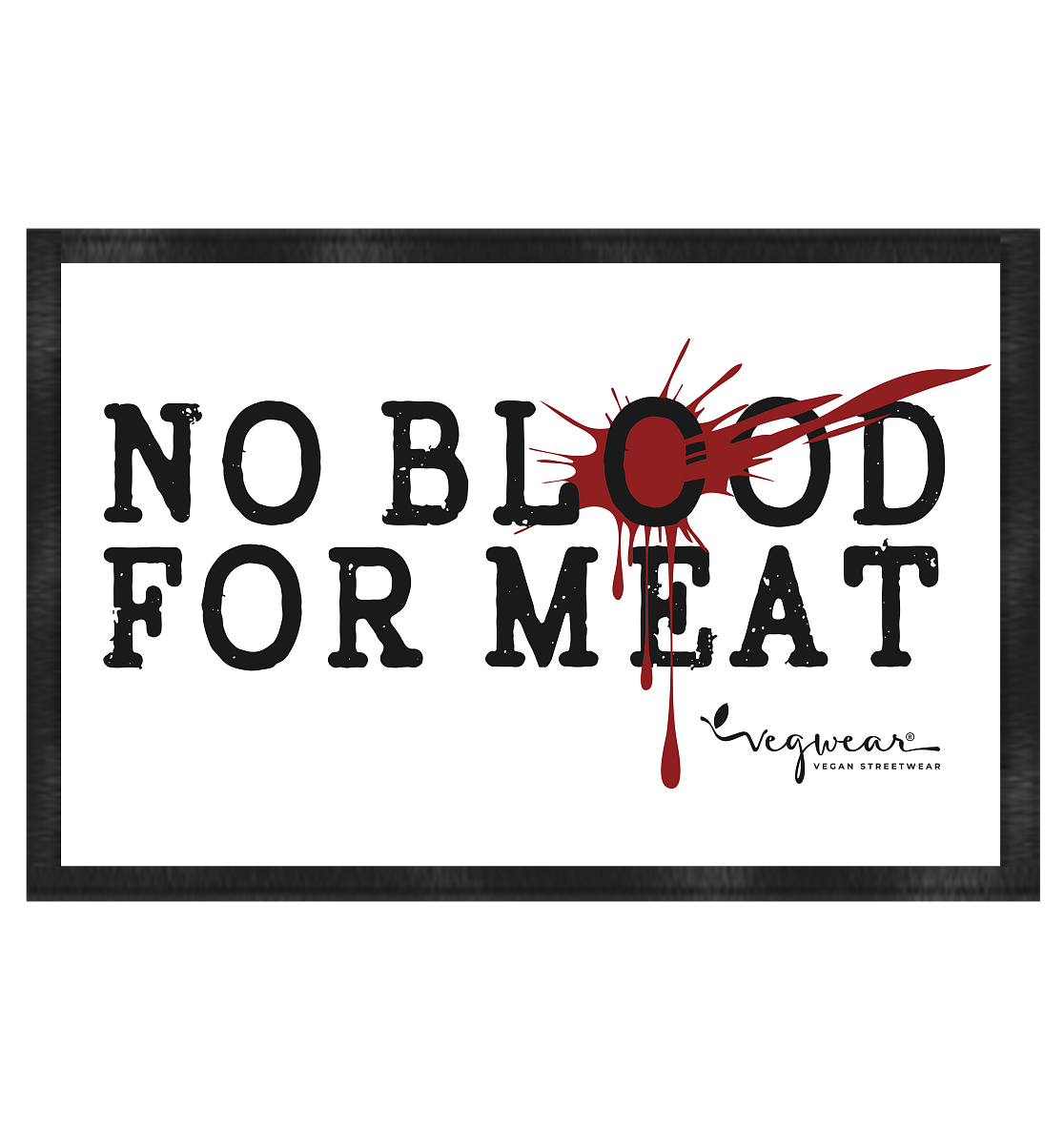 vegwear "no blood for meat" - Fußmatte 60x40cm