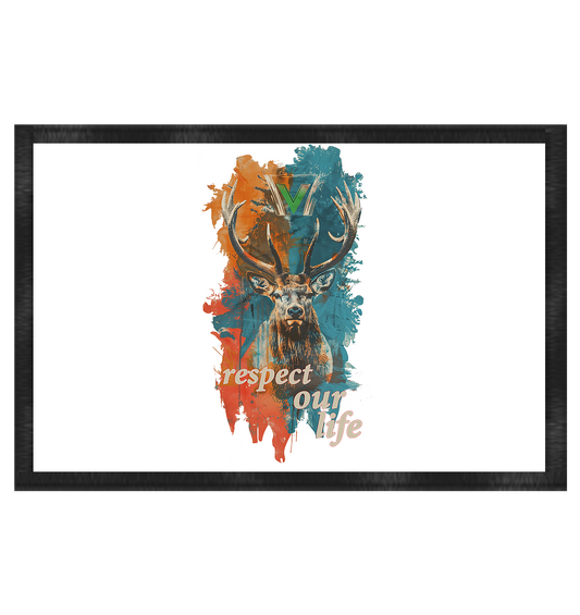 vegwear "respect our life - Hirsch" - Fußmatte 60x40cm