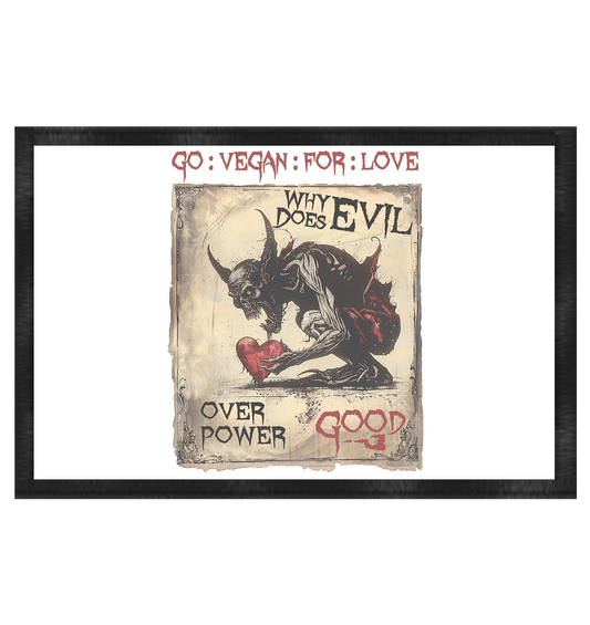 vegwear "why does evil" - Fußmatte 60x40cm