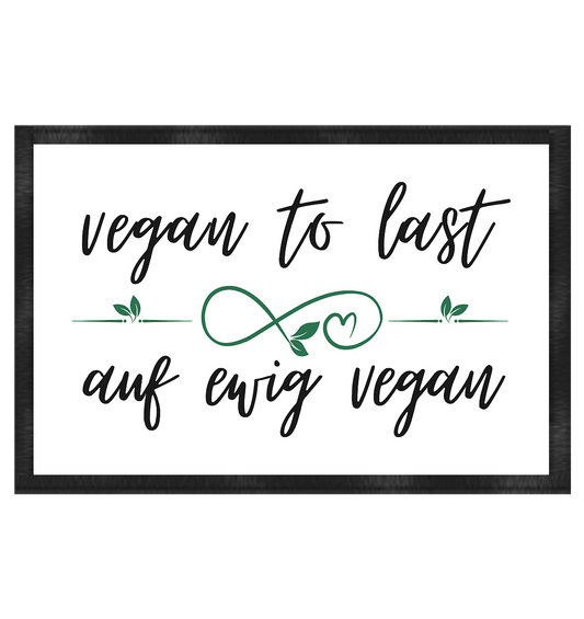 Motiv "vegan to last" - Fußmatte