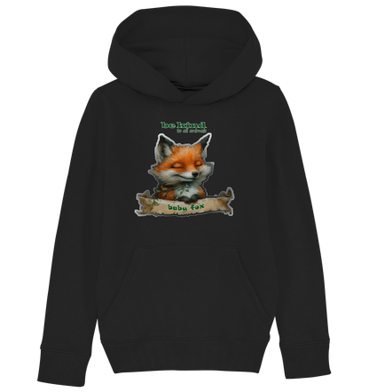 Motif "Baby Fox" - Children's organic hoodie / hooded sweatshirt
