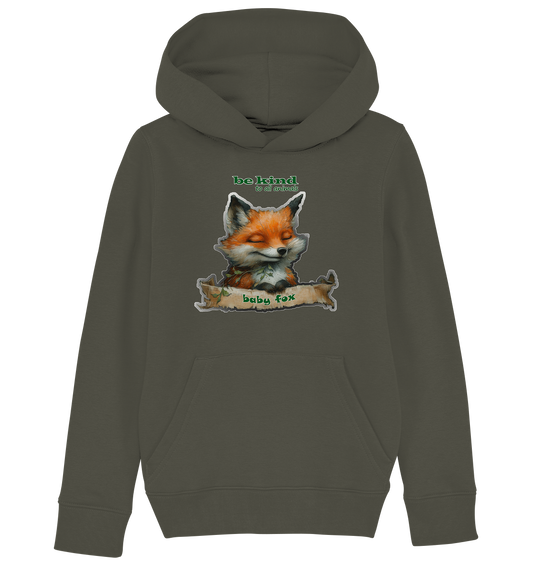 Motiv "Baby Fox" - Kinder Bio Hoodie / Kapuzenpulli