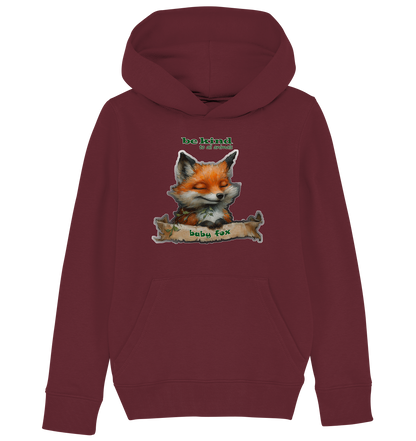 Motif "Baby Fox" - Children's organic hoodie / hooded sweatshirt