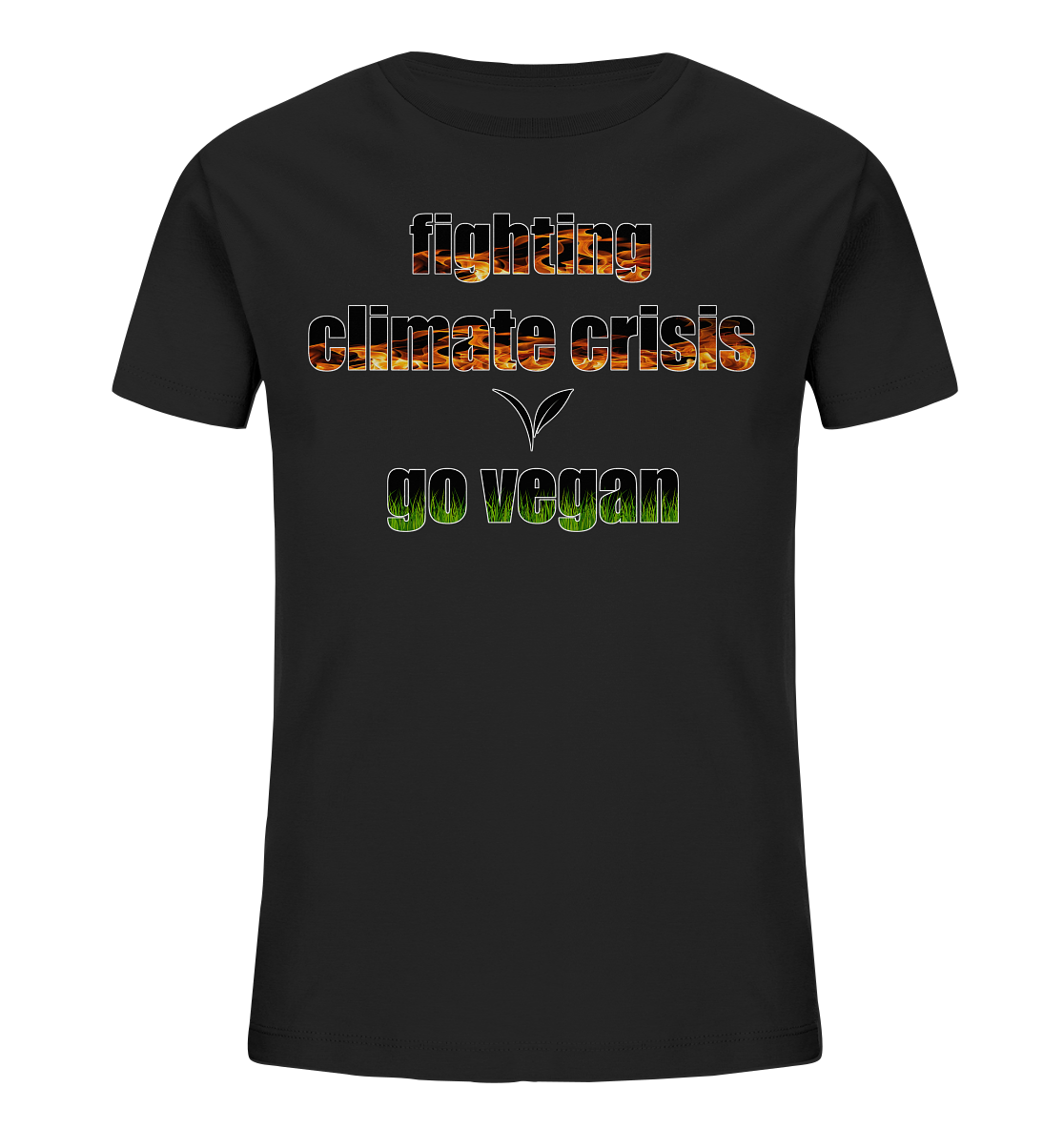 Motif "fighting climate cirsis" - children's organic T-shirt
