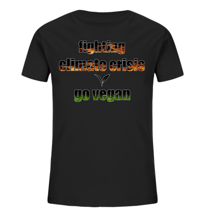 Motif "fighting climate cirsis" - children's organic T-shirt