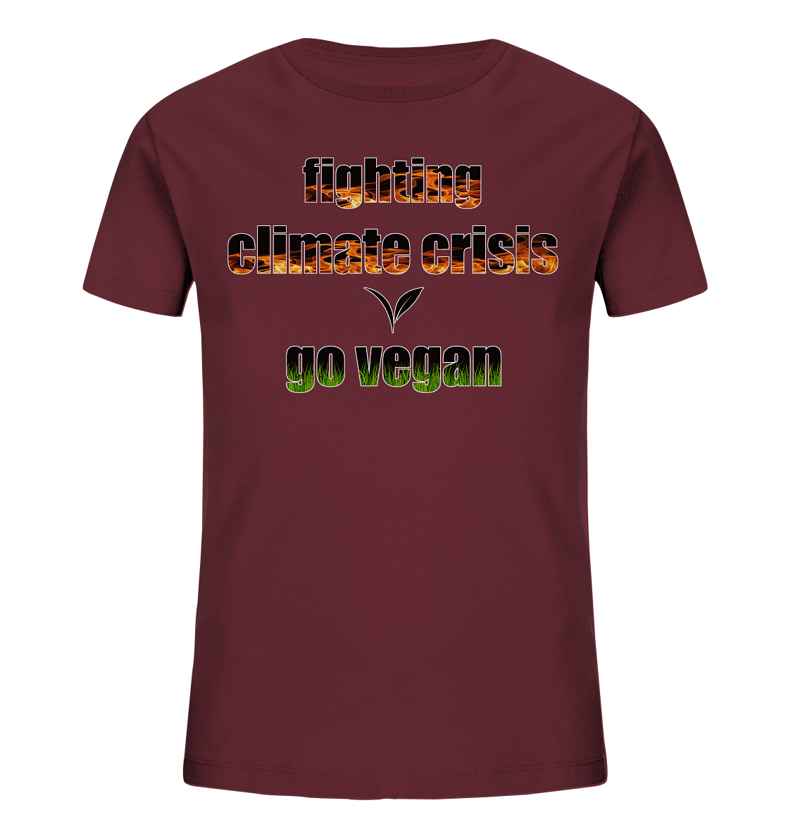 Motif "fighting climate cirsis" - children's organic T-shirt