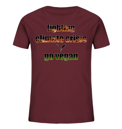 Motif "fighting climate cirsis" - children's organic T-shirt