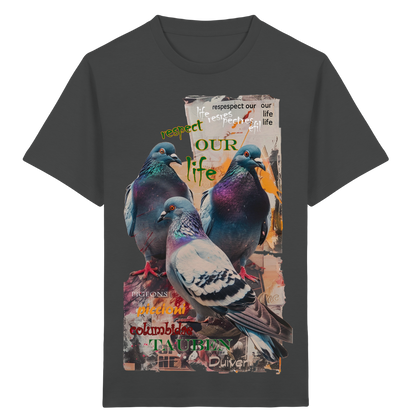 vegwear "respect our life - Tauben" - unisex Kinder Bio T-Shirt