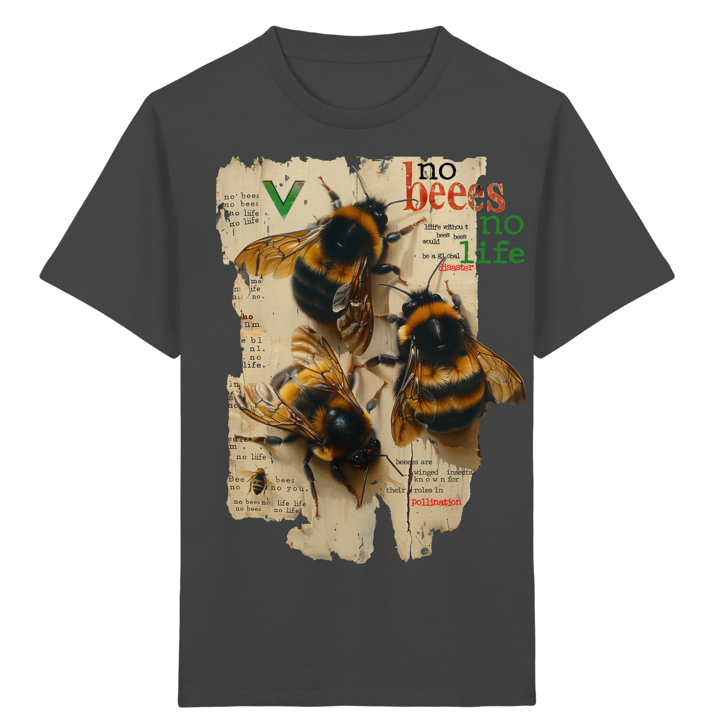 vegwear "no bees no life" - Kinder bio T-Shirt