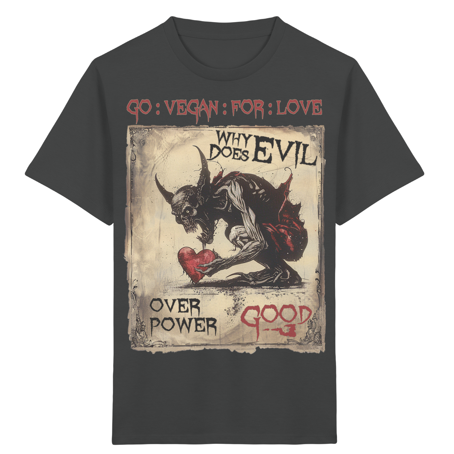 vegwear "why does evil" - unisex Bio Kinder T-Shirt