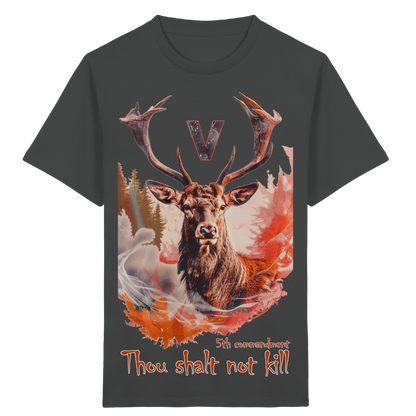 unisex Kids Bio T-Shirt: 'thou shalt not kill 5th' | vegwear 