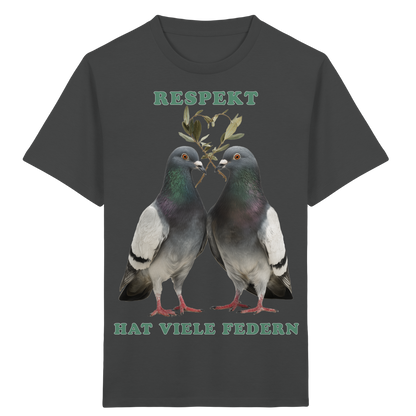 vegwear "Respekt hat viele Federn" - unisex Bio Kids Shirt
