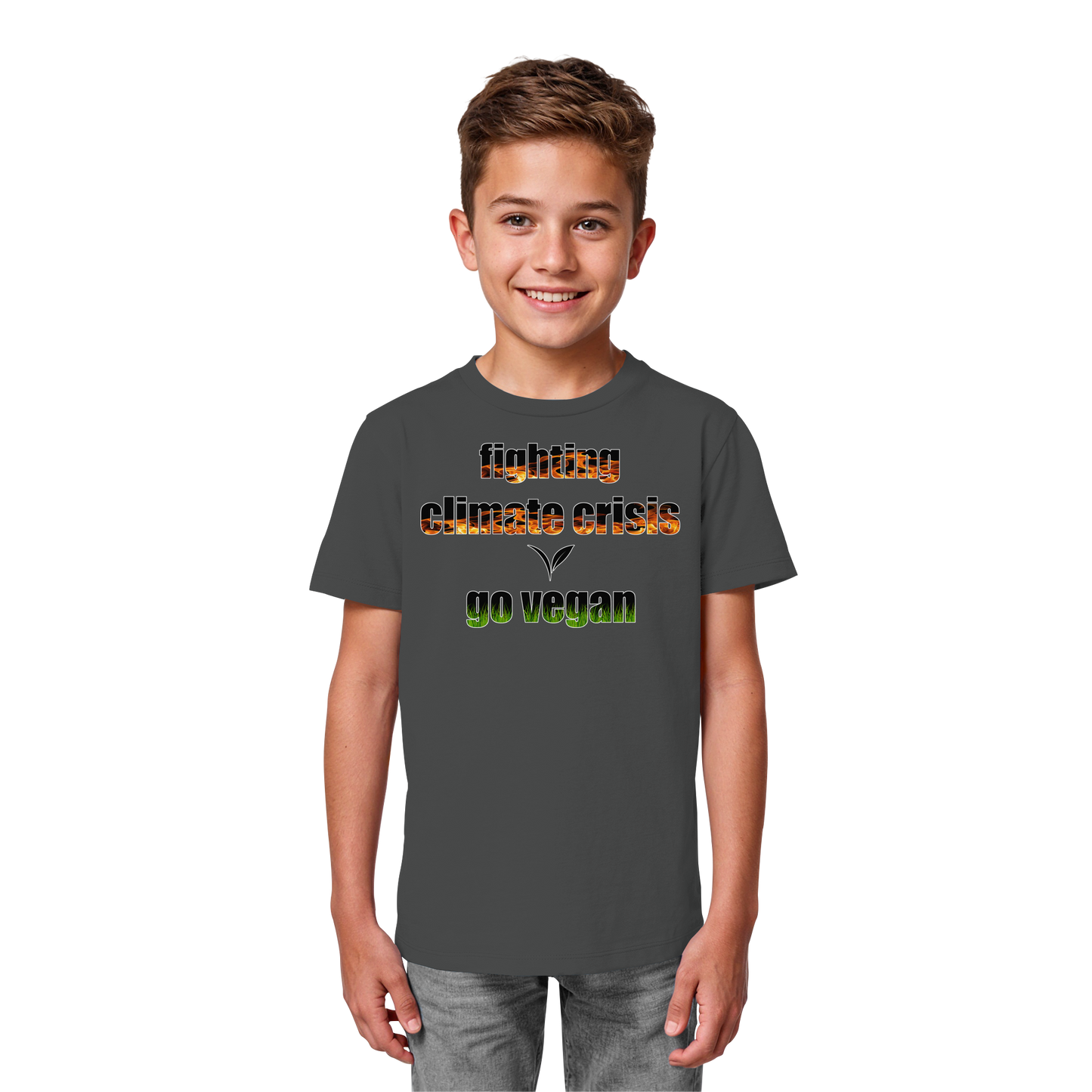 vegwear "fighting climate crisis" - Kids Bio T-Shirt für kleine Weltverbesserer
