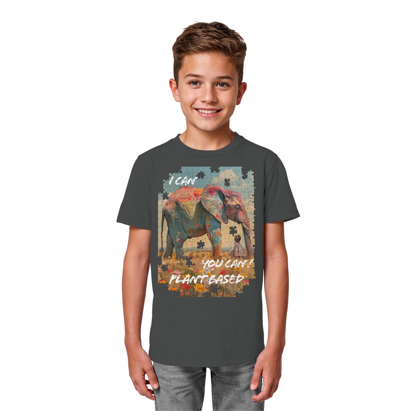 vegwear "I can you can"- unisex Kinder T-Shirt, bio, vegan