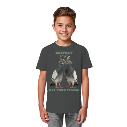 vegwear "Respekt hat viele Federn" - unisex Bio Kids Shirt
