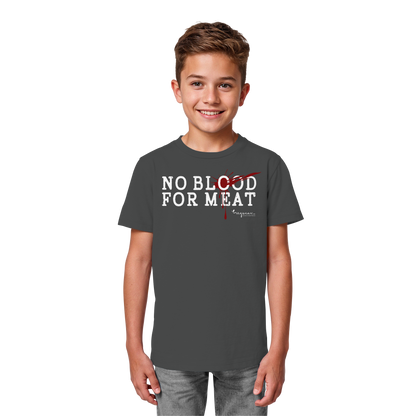 Bio-T-Shirt für Kinder: "no blood for meat" Bio-T-Shirt | vegwear