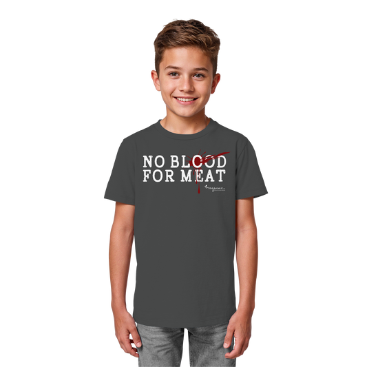 vegwear "no blood for meat" - Kids Organic Shirt