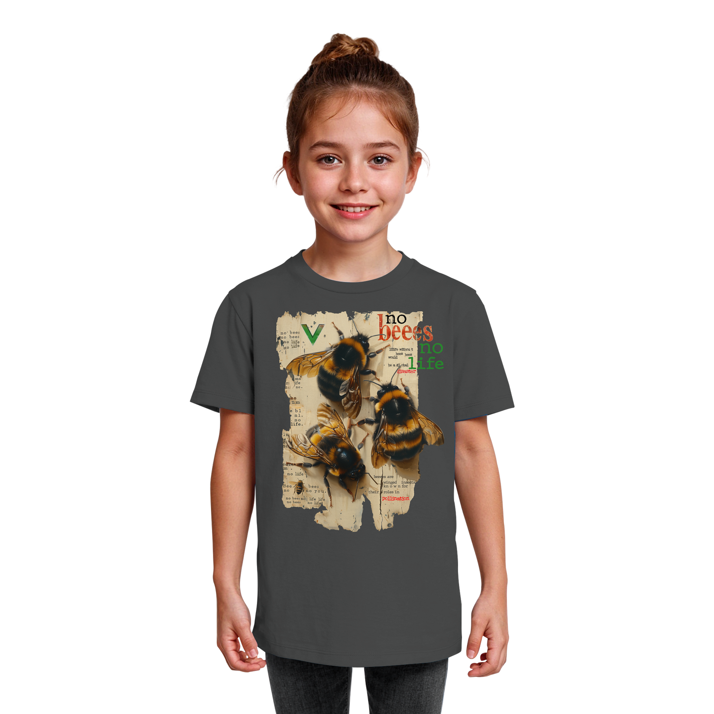 vegwear "no bees no life" - Kinder bio T-Shirt