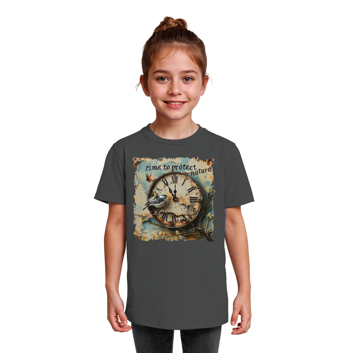 vegwear "time to protect nature" - unisex Kinder T-Shirt, nachhaltige Mode