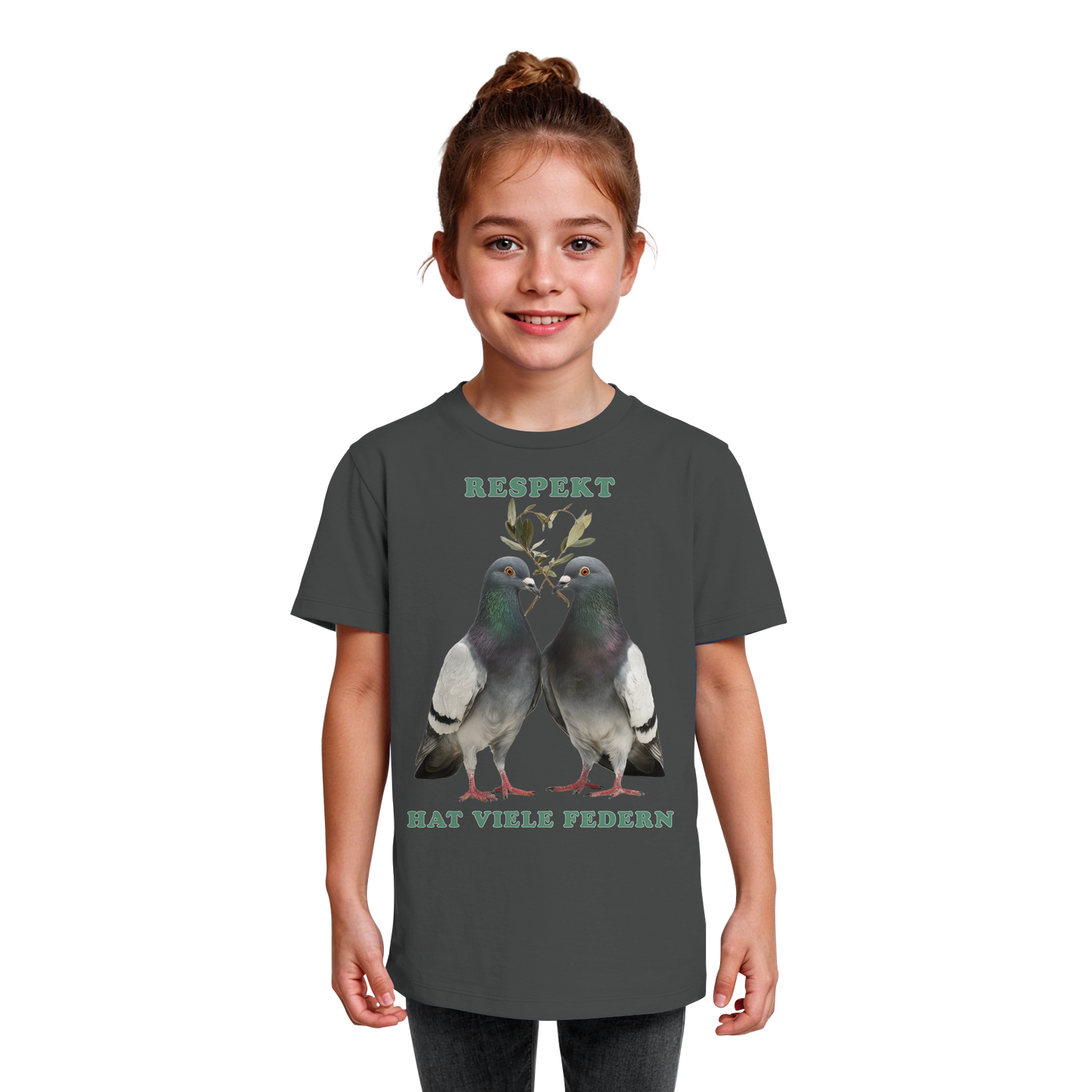 vegwear "Respekt hat viele Federn" - unisex Bio Kids Shirt