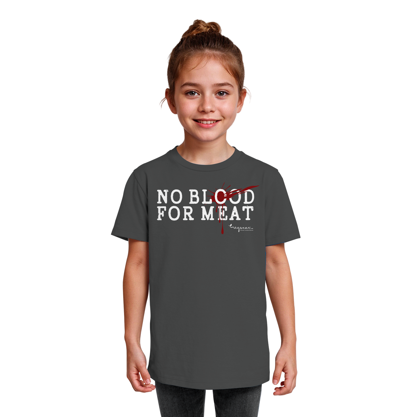 Bio-T-Shirt für Kinder: "no blood for meat" Bio-T-Shirt | vegwear