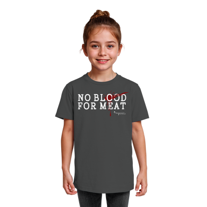 Bio-T-Shirt für Kinder: "no blood for meat" Bio-T-Shirt | vegwear