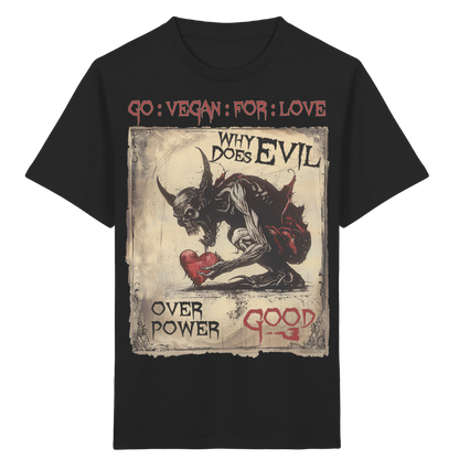 vegwear "why does evil" - unisex Bio Kinder T-Shirt