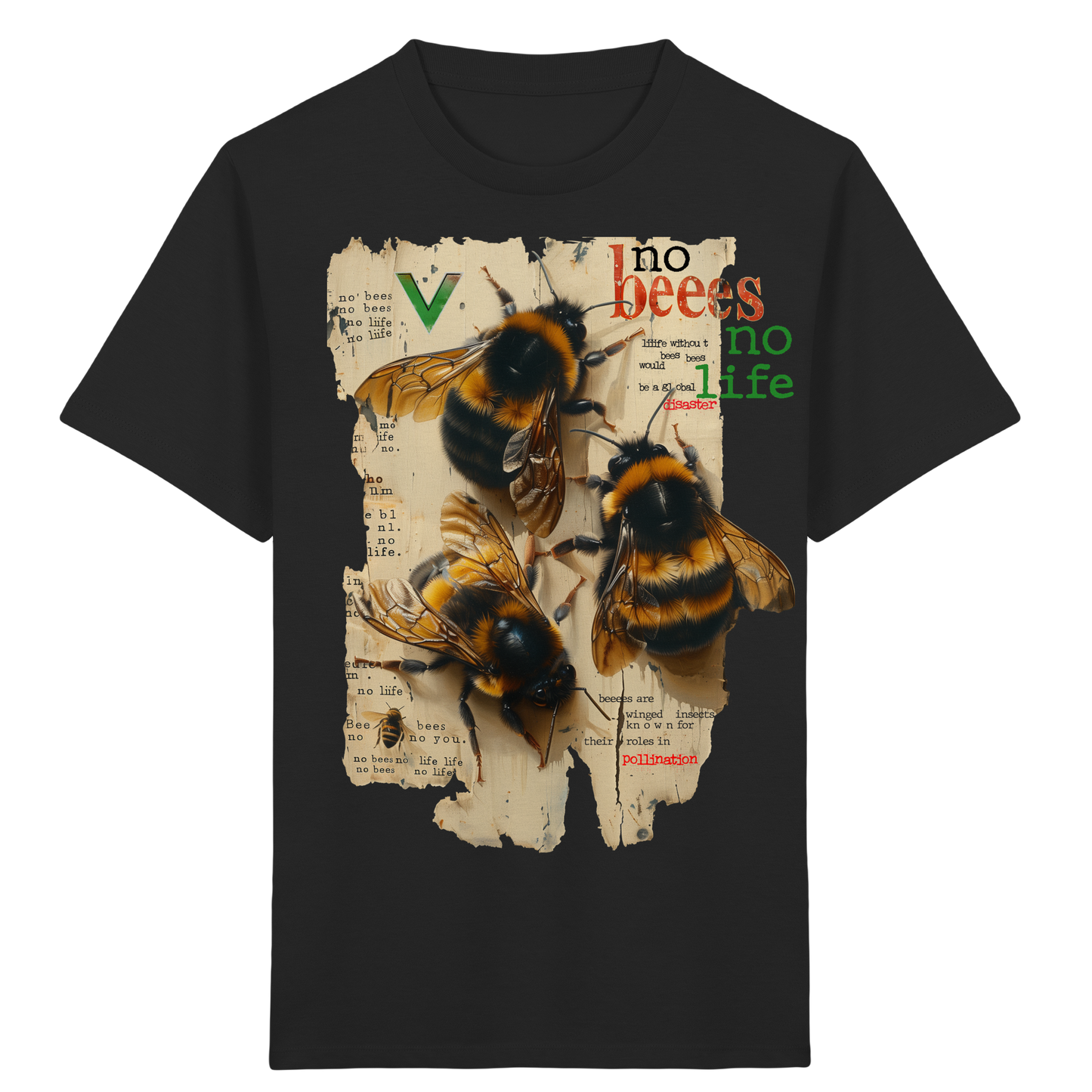 vegwear "no bees no life" - Kinder bio T-Shirt