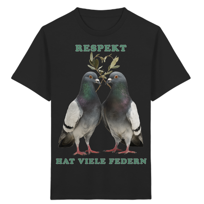 vegwear "Respekt hat viele Federn" - unisex Bio Kids Shirt
