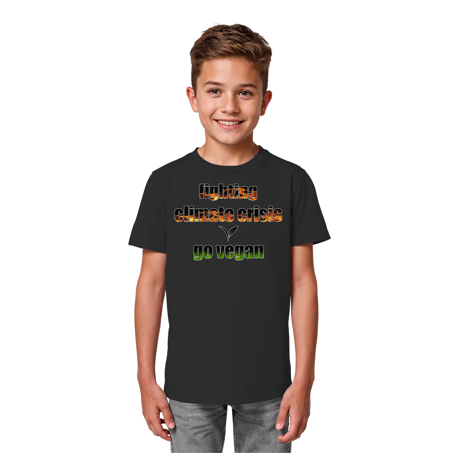 vegwear "fighting climate crisis" - Kids Bio T-Shirt für kleine Weltverbesserer