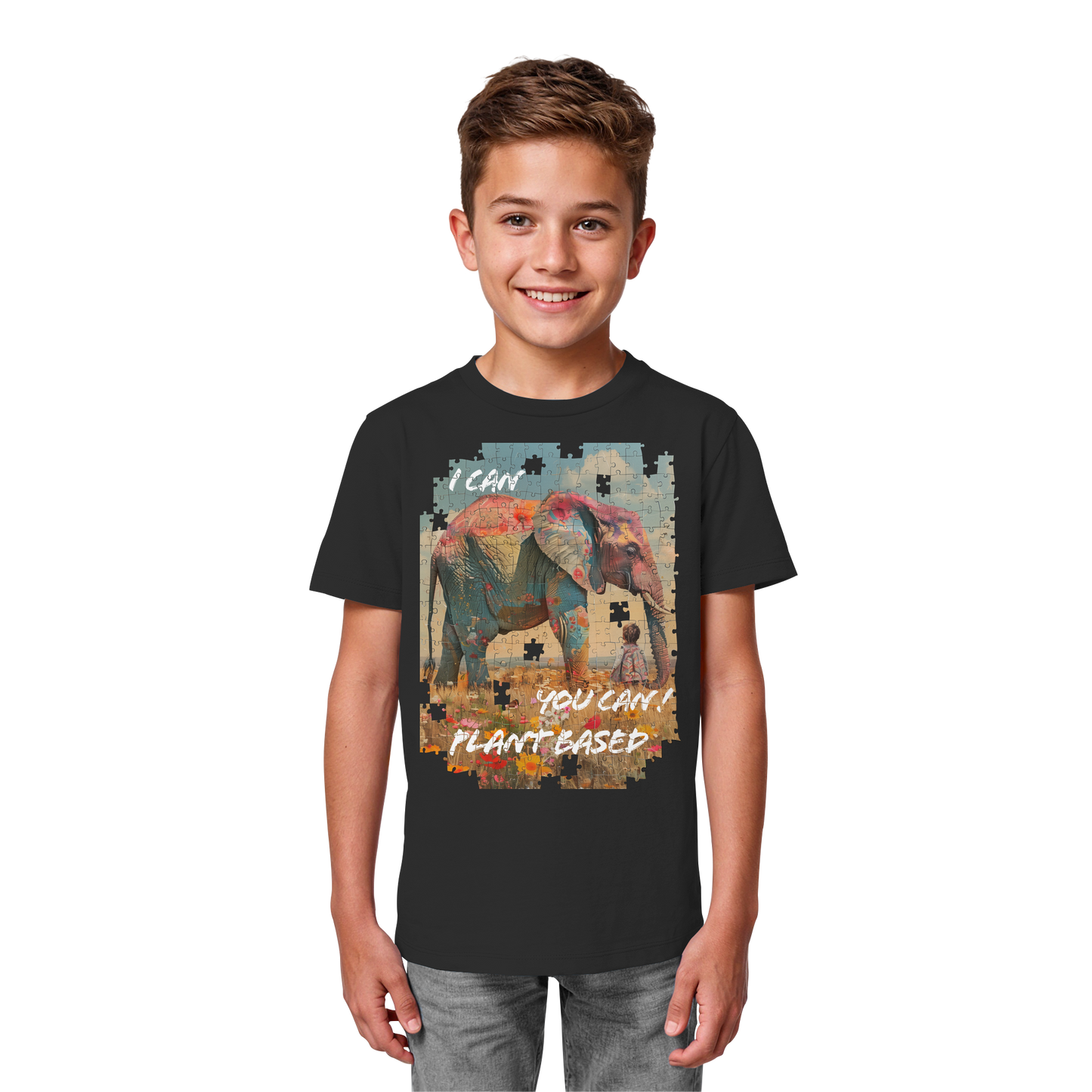 vegwear "I can you can"- unisex Kinder T-Shirt, bio, vegan