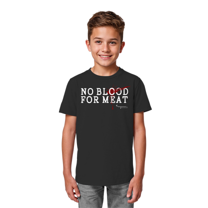 Bio-T-Shirt für Kinder: "no blood for meat" Bio-T-Shirt | vegwear