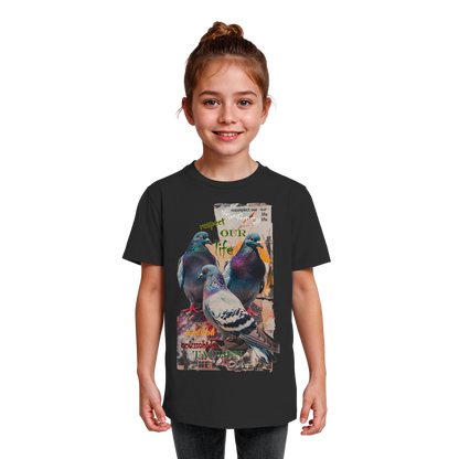 vegwear "respect our life - Tauben" - unisex Kinder Bio T-Shirt