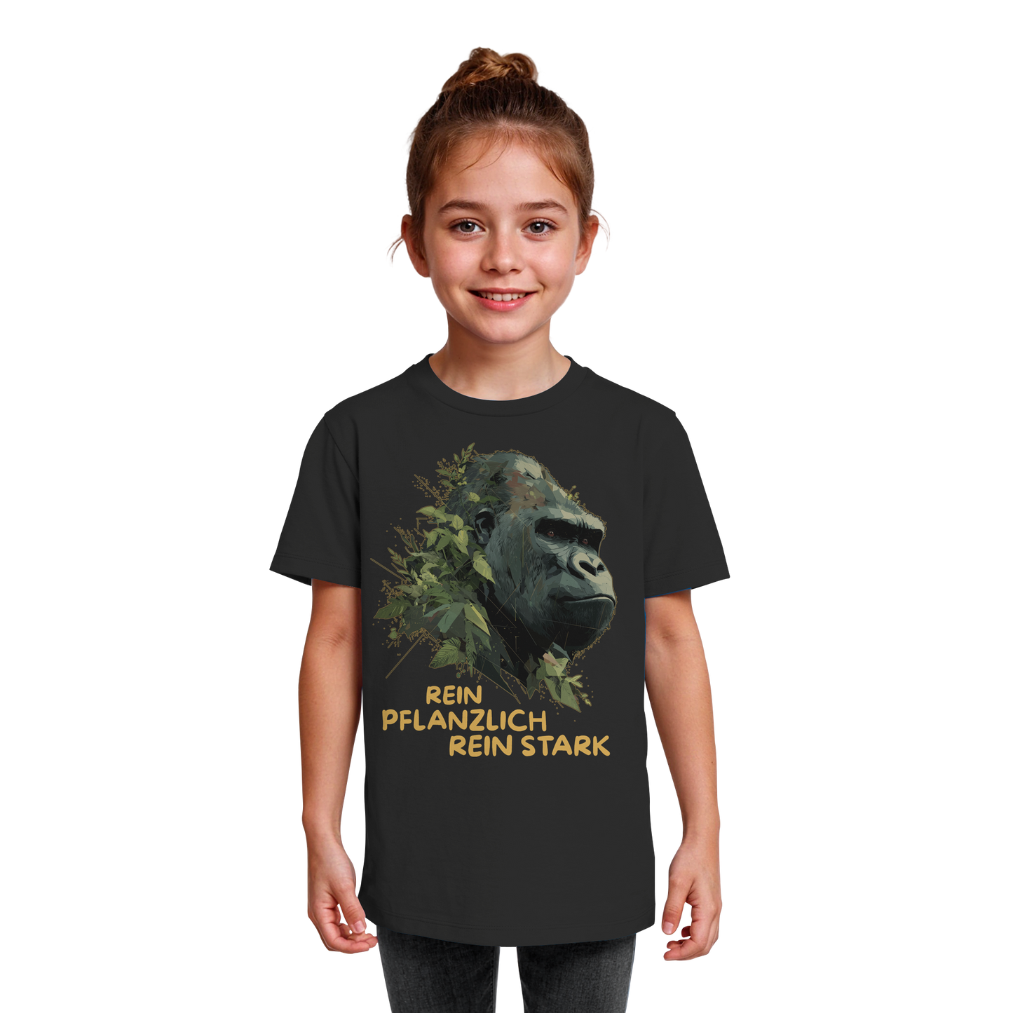 vegwear "Gorilla, rein pflanzlich rein stark" - unisex Kids T-Shirt, bio vegan