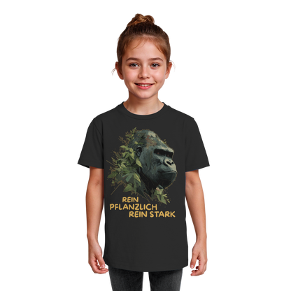 vegwear "Gorilla, rein pflanzlich rein stark" - unisex Kids T-Shirt, bio vegan