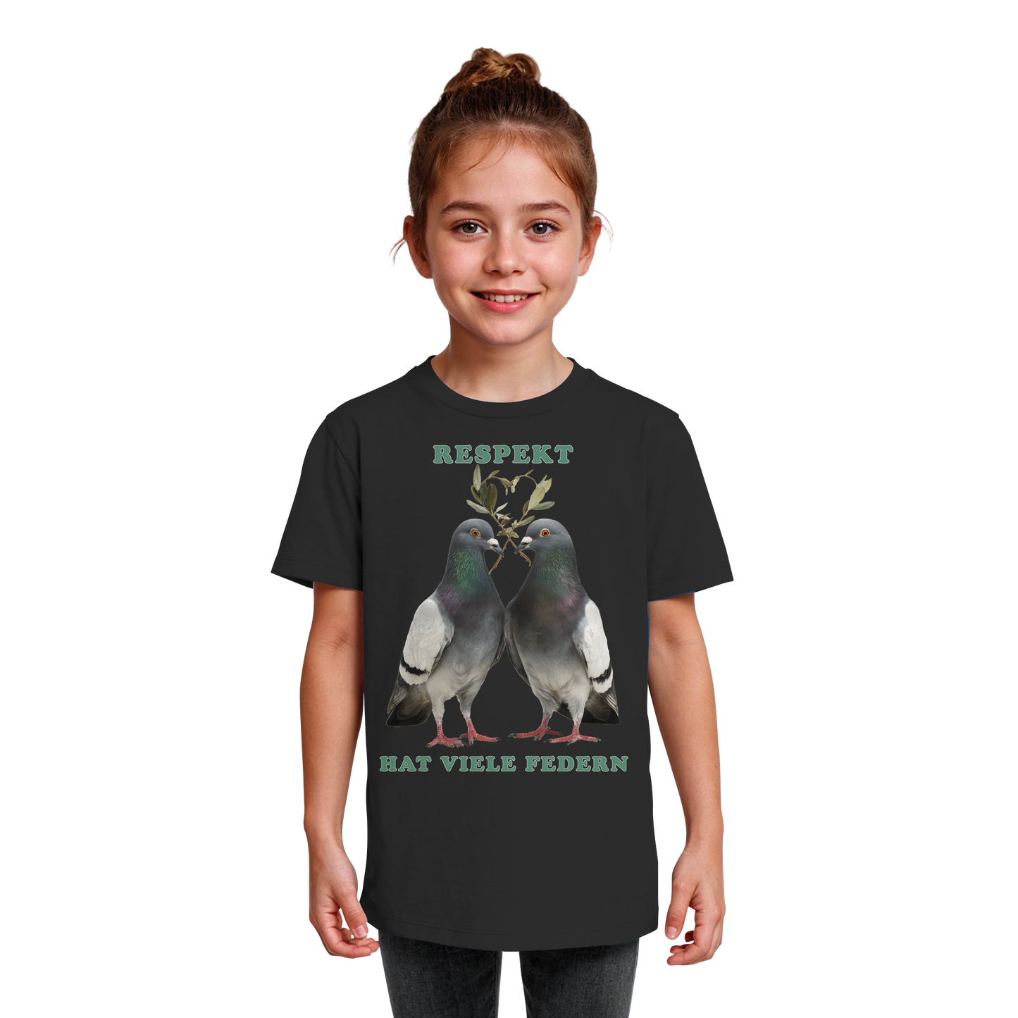 vegwear "Respekt hat viele Federn" - unisex Bio Kids Shirt
