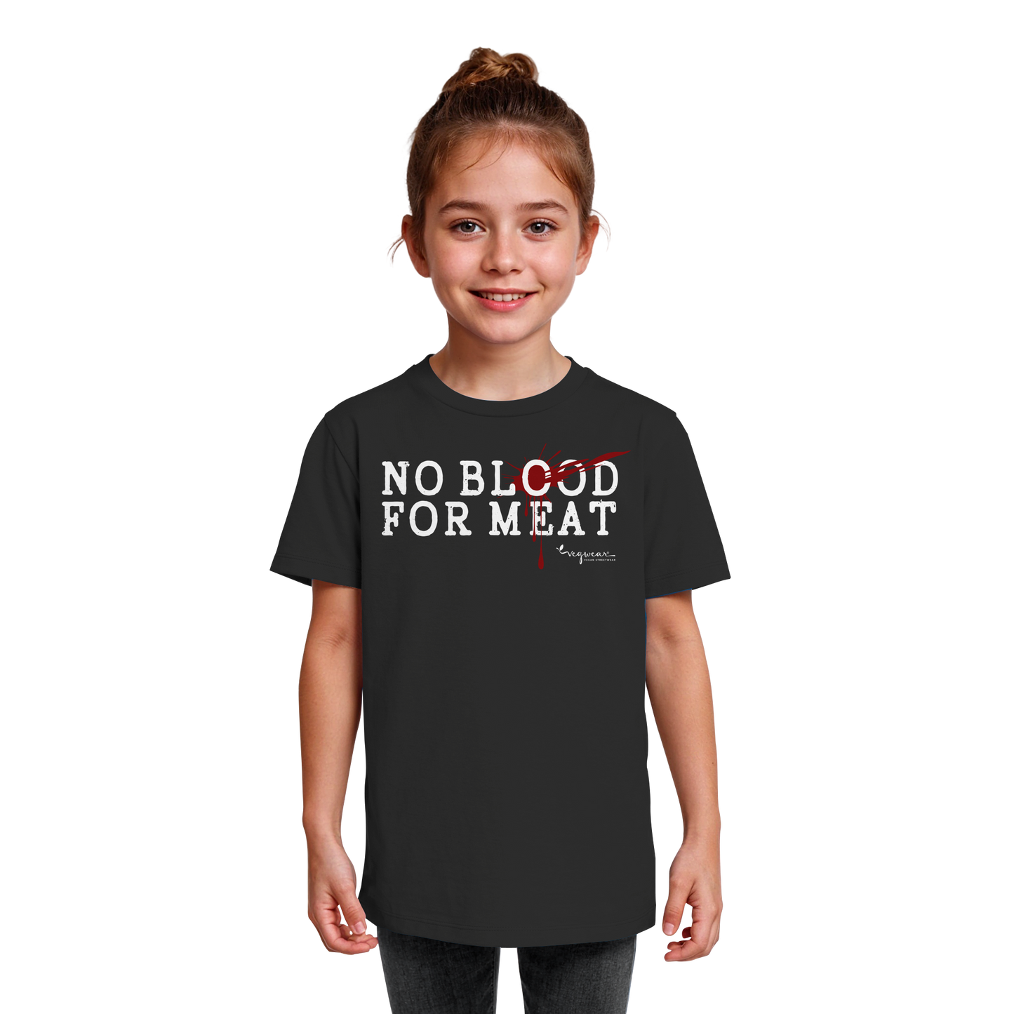 Bio-T-Shirt für Kinder: "no blood for meat" Bio-T-Shirt | vegwear