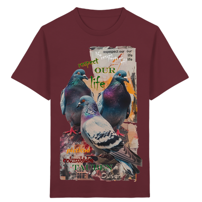 vegwear "respect our life - Tauben" - unisex Kinder Bio T-Shirt