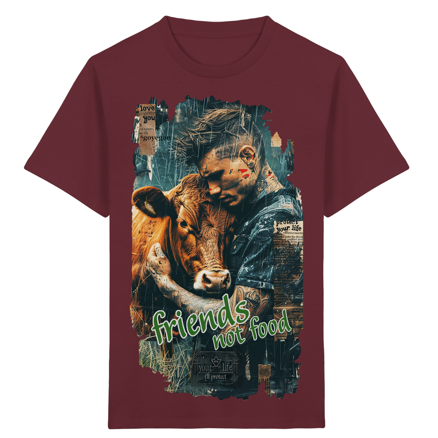 vegwear "friends not food" - unisex Kids bio T-Shirt, vegan, fair