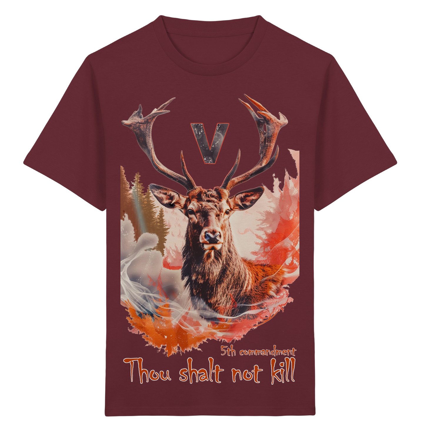 unisex Kids Bio T-Shirt: 'thou shalt not kill 5th' | vegwear 