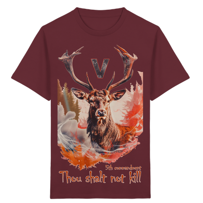 unisex Kids Bio T-Shirt: 'thou shalt not kill 5th' | vegwear 