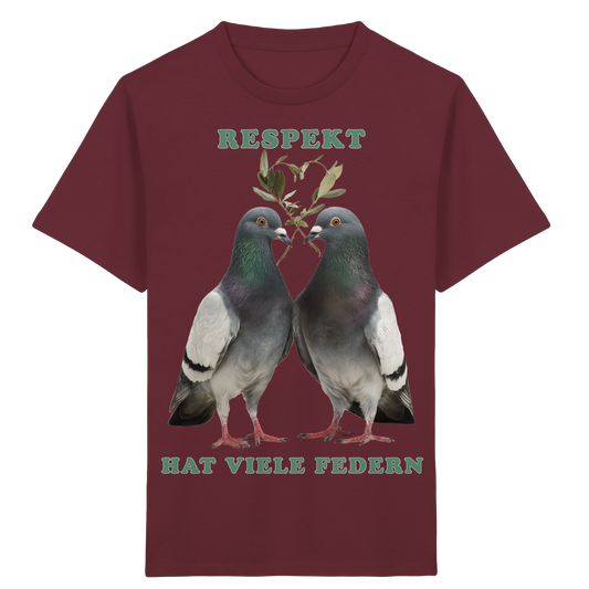 vegwear "Respekt hat viele Federn" - unisex Bio Kids Shirt